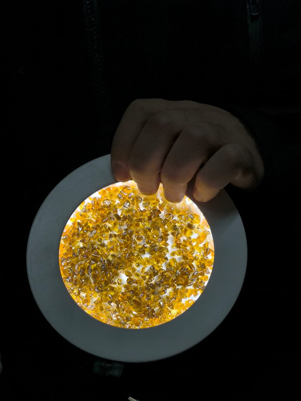 Professional electrician at work